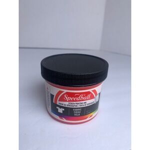 Speedball Red Screen Printing Ink 4oz Fabric Paper Cardboard Water-Based